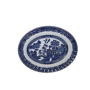Vintage Royal Wessex Blue Willow 14.5" Oval Serving Platter Ironstone England